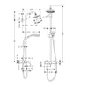 Hansgrohe Croma 100 Shower Set With Single Lever Mixer - Indesign
