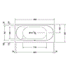 Duravit Darling New Inset Bath With Support Feet 1900 x 900 mm - Indesign