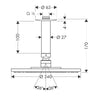 Hansgrohe Raindance Air 240 Overhead Shower Ecosmart & Ceiling Connector - Indesign