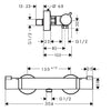 Hansgrohe Ecostat Comfort Thermostatic Exposed Shower Mixer - Indesign