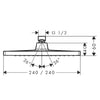 Hansgrohe Crometta Rectangular 240 1 Jet Overhead Shower - Indesign