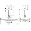 Hansgrohe Raindance Rainfall 180 2 Jet Overhead Shower - Indesign
