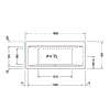 Duravit Vero Inset Bath 1800 x 800 mm With Support Feet - Indesign