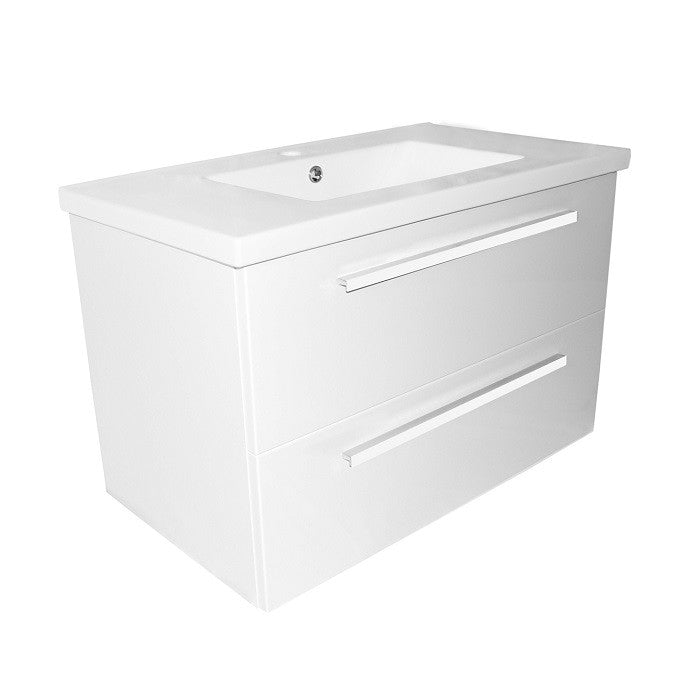 Pace 800 Wall Mounted Two Drawer Unit & Basin - Indesign