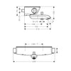 Hansgrohe Ecostat Select Exposed Thermostatic Bath Mixer - Indesign
