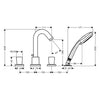 Hansgrohe Logis 4 Piece Bath Mixer - Indesign