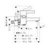 Hansgrohe Metris S Exposed Single Lever Bath Shower Mixer - Indesign